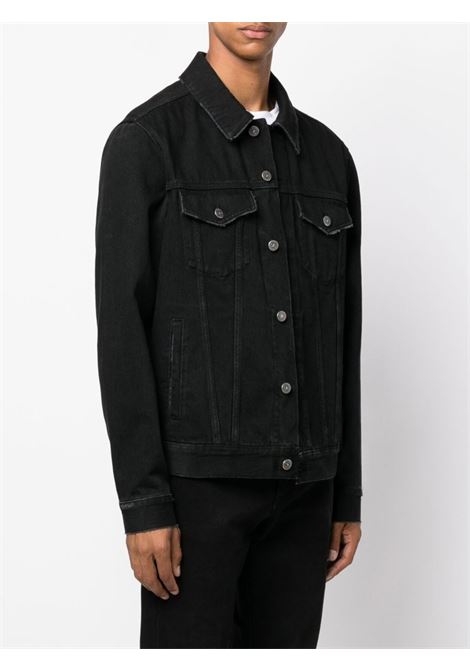 Black logo-patch denim jacket Golden Goose - men GOLDEN GOOSE | GMP00284P00062590100